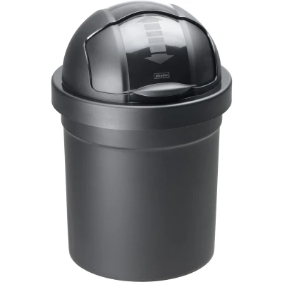 Afbeelding van Rotho Roll Bob prullenbak set 2 10L en 30L zwart