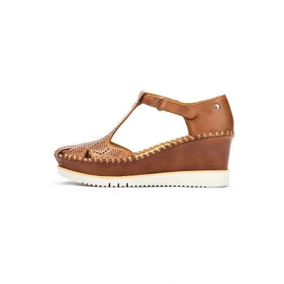 Afbeelding van Pikolinos Aguadulce W3Z Sandalen met plateauzool, Dames, Maat: 39, Light brown Leer