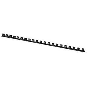 Afbeelding van Q connect Bindrug 10mm 21 Rings 100 Stuks Zwart Bindruggen
