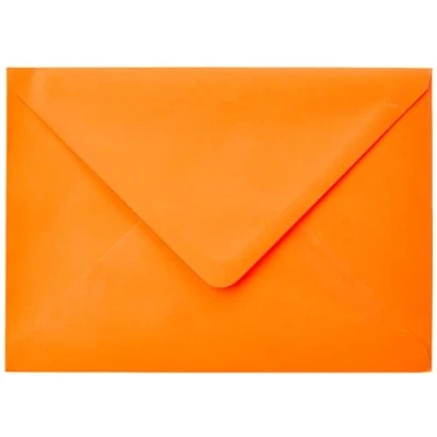 Afbeelding van Clairefontaine 5492C verpakking met 20 enveloppen pollen, formaat C5, 162 x 229 mm, 120 g, ideaal voor correspondentie en uitnodigingen, Clementine, 1