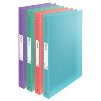 Afbeelding van Esselte Colour&#039;breeze Ringmap, 4 Ringen, Pp, Ft A4, Met Soepele Kaft, Assorti Ringmap