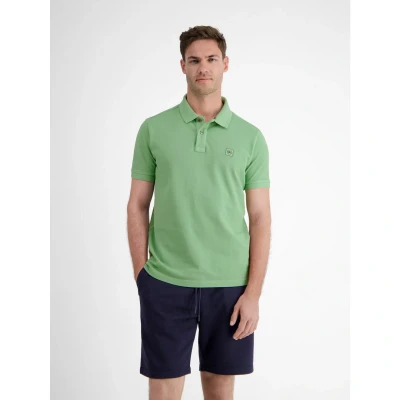 Afbeelding van NU 20% KORTING: LERROS poloshirt heren in gewassen uitstraling