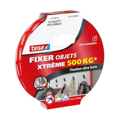 Afbeelding van Ultrasterk dubbelzijdig plakband, 5 m x 19 mm, 500 kg