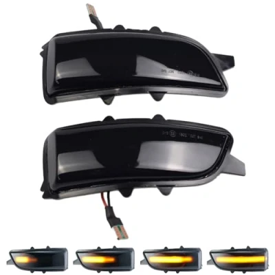 Afbeelding van Een paar dynamische led knipperlichten licht spiegel indicator voor Volvo C30 S80 2007 2013 S40 V50 2012 S60 C70 V40 V70