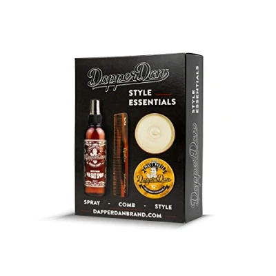 Afbeelding van Dapper Dan Style Essentials Gift Pack, with Matt Paste 100ml, Sea Salt Spray 200ml and Hand Made Styling Comb