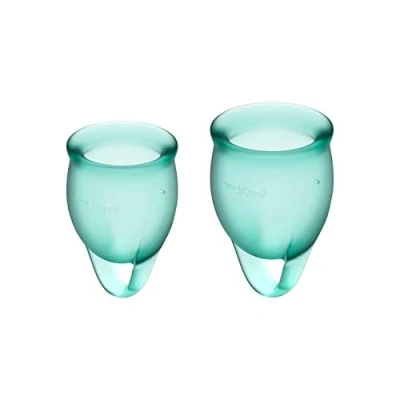 Afbeelding van Satisfyer Feel Confident Menstruatie Cup Set Donkergroen