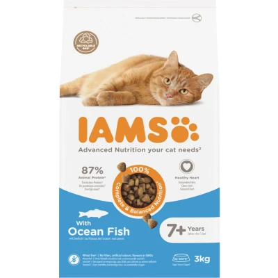Afbeelding van 3x Iams Kat Senior Oceaanvis 3 kg