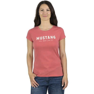 Afbeelding van Mustang Alexia C LOGO Tshirt print coral, Dames, Maat: XXL, Coral