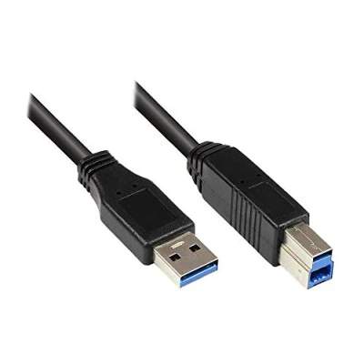 Afbeelding van Good Connections USB naar B kabel USB3.0 tot 0,9A / zwart 0,25 meter