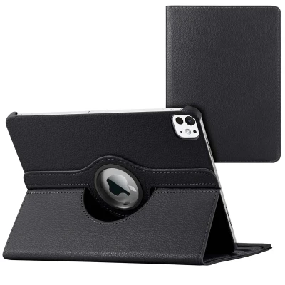 Afbeelding van Apple iPad Air 2022 Hoes: iMoshion 360 Draaibare Bookcase Zwart Kunstleder Tablet Hoezen