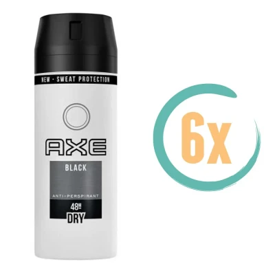 Afbeelding van 6x Axe Black Dry Deospray 150ml
