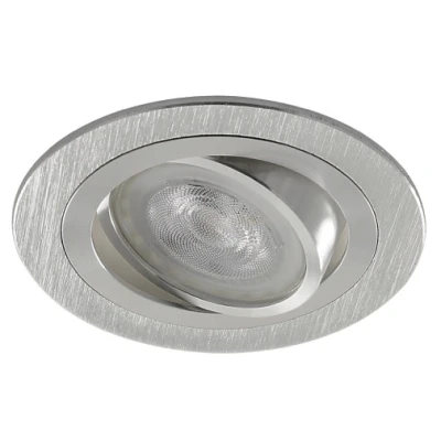 Afbeelding van LED inbouwspot Abbas Rond Chrome Warm Wit Dimbaar 4W Philips