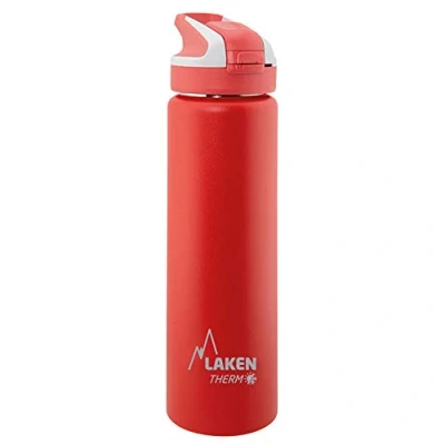 Afbeelding van Laken herbruikbare thermische fles top van roestvrij staal met automatische dop en veiligheidssluiting, 750 ml, rood