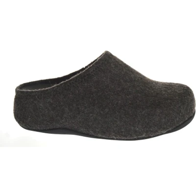 Afbeelding van FitFlop Women Shuv Cushy Felt Clog Slippers All Black Schoenmaat 36