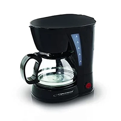 Afbeelding van Esperanza EKC006 Filterkoffiezetapparaat Herbruikbare filter Druppelstop Glazen kan 0,6 Liter