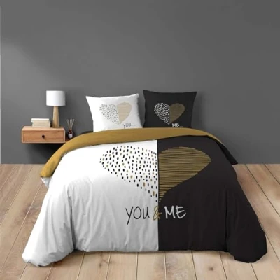 Afbeelding van Beddengoed voor binnen, 3 delig, 260 x 240 cm, bedrukt, 42 draden, motief Miu