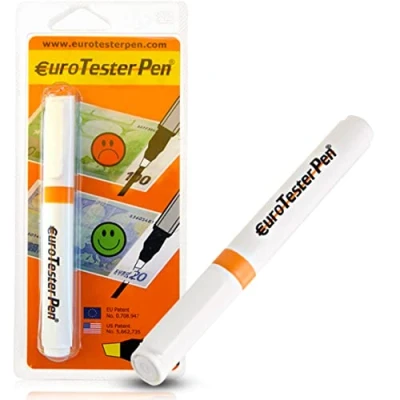 Afbeelding van euro TESTER PEN XL valsgeld detectiepen, Professional, stift, euro, detectiepen voor Amerikaanse dollar, Britse pond en de belangrijkste internationale valuta’s, Original Made in Italy