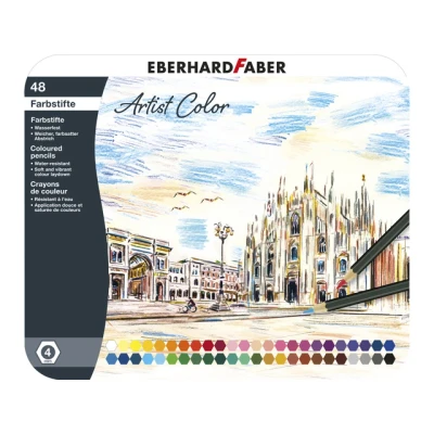 Afbeelding van Kleurpotloden Eberhard Faber metaaletui a 48 stuks