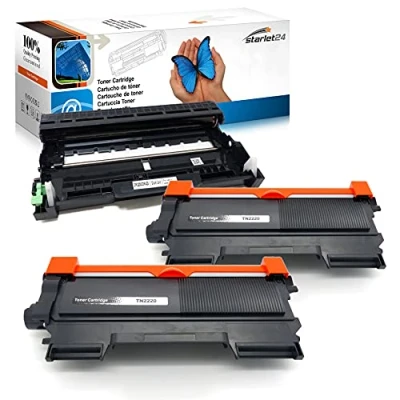 Afbeelding van 2 x toner + 1 beeldtrommel compatibel met Brother TN2220 DR2200 voor DCP 7055 7060D MFC 7360N 7460DN 7860DW HL 2130 2240 2240D 2250DN 2270DW FAX 2840 2940 0 stuks