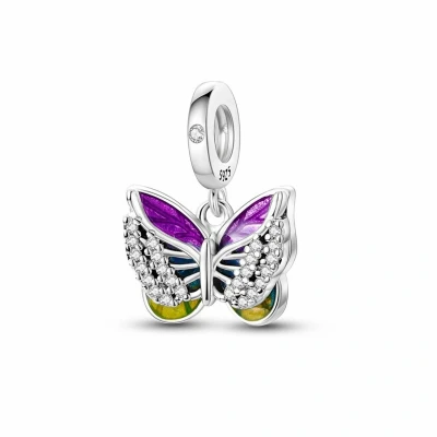 Afbeelding van Vlinder Bedel, Keen Jewel, Butterfly Charm Sterling Silver For Bracelet