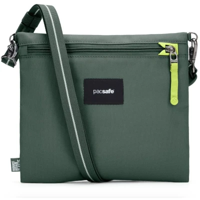 Afbeelding van Pacsafe GO Crossbody Pouch 3.5 L Schoudertas RFID blokkerend Anti diefstal Tas Waterafstotend Beveiligde Festival Reistas Turn &amp; Lock Security Hooks Gerecycled Polyester Groen