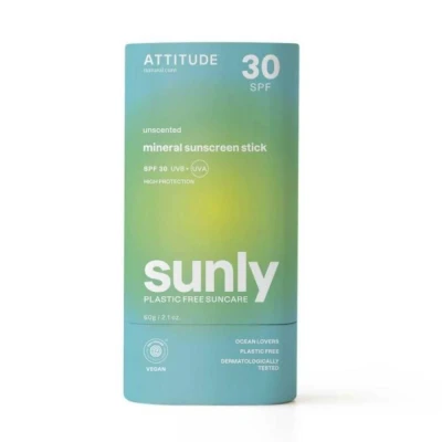 Afbeelding van Attitude Zonnebrandstick SPF 30 Ongeparfumeerd