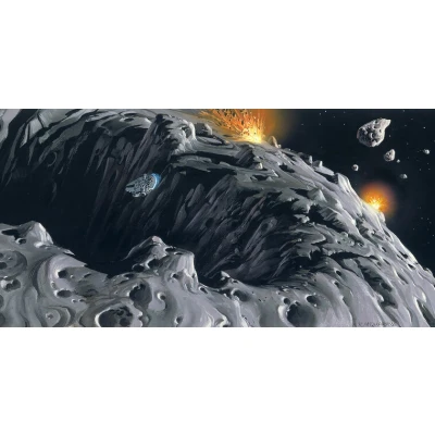 Afbeelding van Komar Vliesbehang Star Wars Classic RMQ Asteroid (set)