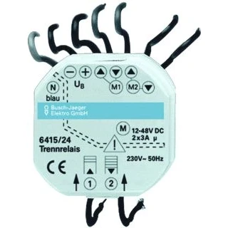 Afbeelding van Abb busch jaeger jal scheidrel 12 48vdc 2x6a 2cka006410a0363