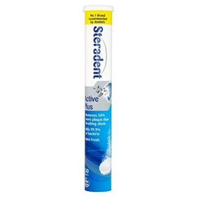 Afbeelding van 6x Steradent Kunstgebit Reinigingstabletten Active Plus 30 tabletten