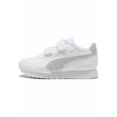 Afbeelding van ST Runner v4 Glitter sneakers voor Dames, Grijs/Wit/Zilver, Maat 29 PUMA