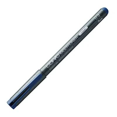 Afbeelding van Copic Multiliner kobalt 0,3 mm, tekenpen met water en alcoholbestendige pigmentinkt in blauw, professionele fineliner voor schetsen, illustraties contouren
