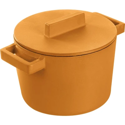 Afbeelding van Sambonet Gietijzer Braadpan Geel 16 cm incl deksel
