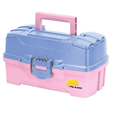 Afbeelding van Plano 2 lade tacklebox met dubbele toegang aan de bovenkant, maagdenpalm/roze