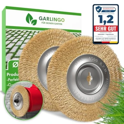 Afbeelding van GARLINGO Set van 2 voegenborstels, compatibel met Einhell voegenborstel BG EG 1410 GC CC 18 Li, 10 mm breed, reserveborstel,