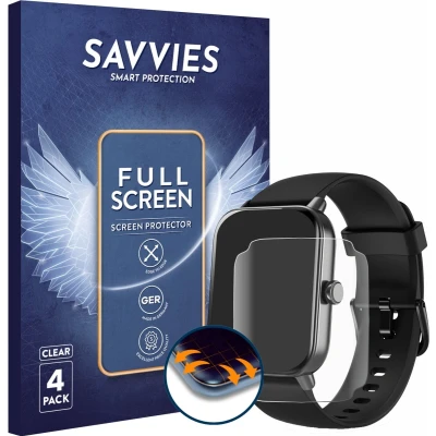 Afbeelding van Savvies Screenprotector voor Yoever IDW19 1.8&quot; Folie Beschermfolie transparant volledig dekking (4 Stuks)
