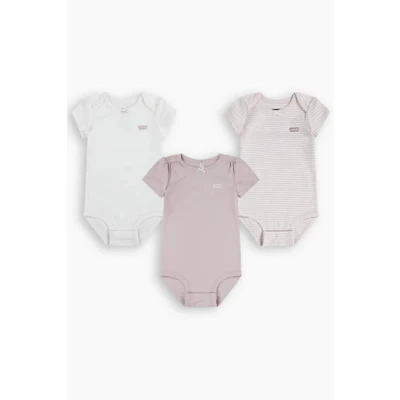 Afbeelding van Levi&#039;s 3 PACK BOW Bodysuit SET Body voor kinderen, Maat: 62, Peachskin
