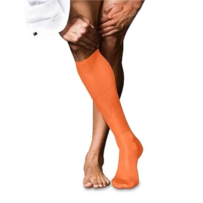 Afbeelding van FALKE Heren Kniekousen No. 9 M KH Katoen Lang eenkleurig 1 Paar, Rood (Fire 8150), 39 40