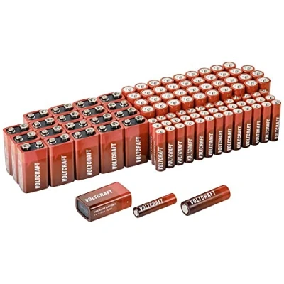 Afbeelding van VOLTCRAFT Batterijset AA, AAA, 9 V 100 stuk(s)