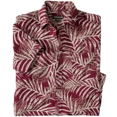 Afbeelding van ATLAS FOR MEN Overhemd van popeline met palmenprint 4XL