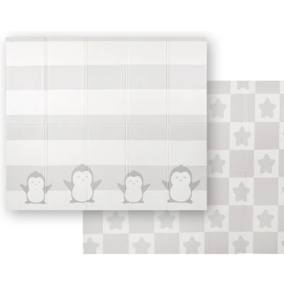 Afbeelding van KiddyMoon Babyspeelmat, dubbelzijdige schuimmat voor kinderen, kruipmat stimuleert verbeelding, kleurrijke patronen, speelruimte, opvouwbaar, ideaal binnen en buiten, 180 x 200 1