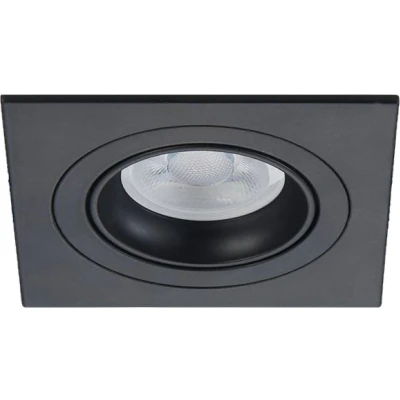 Afbeelding van LED inbouwspot Hassan Vierkant Zwart Extra Warm Wit Dimbaar 4W Philips