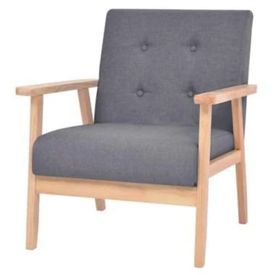 Afbeelding van VIDAXL Fauteuil stof donkergrijs bruin