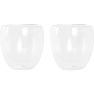 Afbeelding van Items koffieglazen/theeglazen dubbelwandig set 2x cappuccino glazen 250 ml Koffie en theeglazen