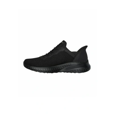 Afbeelding van Skechers Slip ins: Bobs heren sneakers zwart Maat: 43 Textiel/Textiel/Imitatieleer Casual Lage met elastische veters