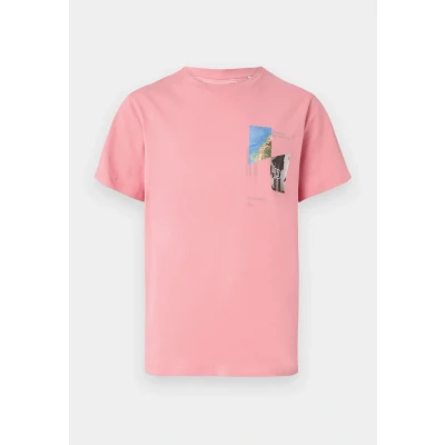 Afbeelding van TOM Tailor Denim Photo Print Tshirt print, Heren, Maat: Small, Peach pink