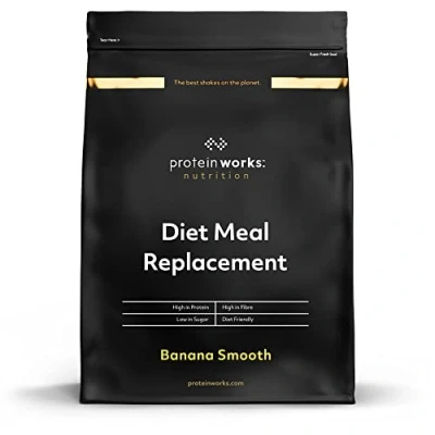 Afbeelding van Protein Works Dieet Maaltijdvervanging Shake Banana Smooth Voedingsstofdichte Complete Maaltijd Immuniteit Bevorderende Vitaminen, Betaalbaar Gezond En Snel 2kg