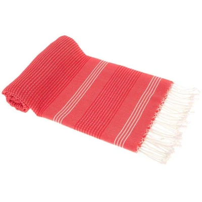 Afbeelding van Hamamdoek BeachFun Rood 180x90cm van Hamams own