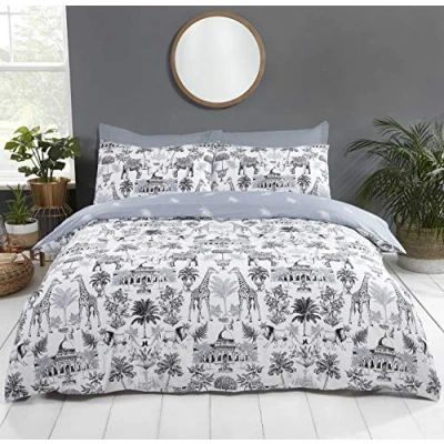 Afbeelding van Dekbedovertrek Safari royal Blended katoen Lits jumeaux 230x220 cm 2st. 50x75 Kussenslopen