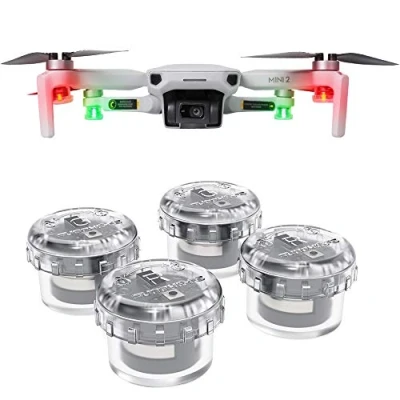 Afbeelding van Motutech 4 Stück Nachtfluglicht für DJI Mini 3 Pro Mavic Air 2S / FPV/Mavic 2 Mini/Air Air/Mavic Blinker, bunt, Warnlicht, Nachtlicht, Lampe