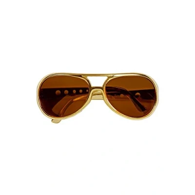 Afbeelding van W WIDMANN MILANO Party Fashion 6740R Rock&#039;n Roll bril, goudkleurig frame, bruine kunststof glazen, carnaval, themafeest